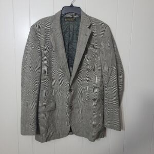 BROOKS BROTHERS Mens Gray 100% Wool Blazer Suit Jacket